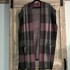 Chaps long sleeveless cardigan